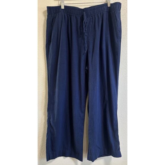 Lot Of 2 Briggs Size XXL Pull on Pants Stretch Waist Straight Casual Linen Blend - Picture 2 of 12